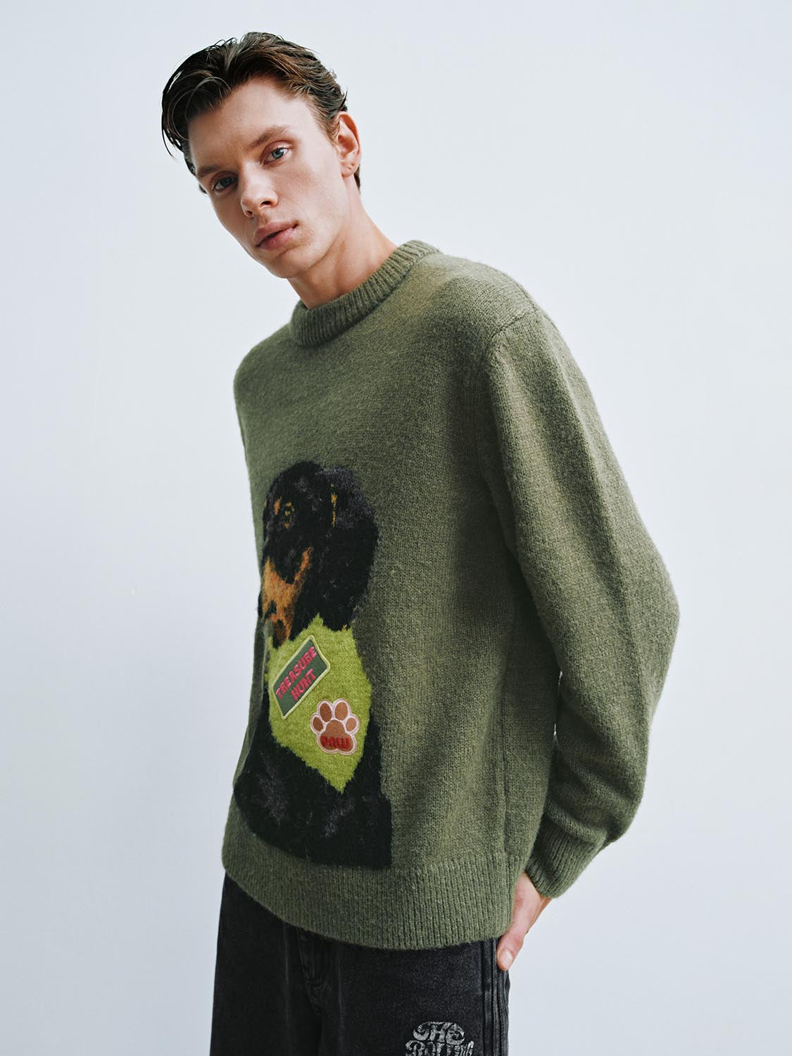 Embroidered Long Sleeve Knitted T-Shirts