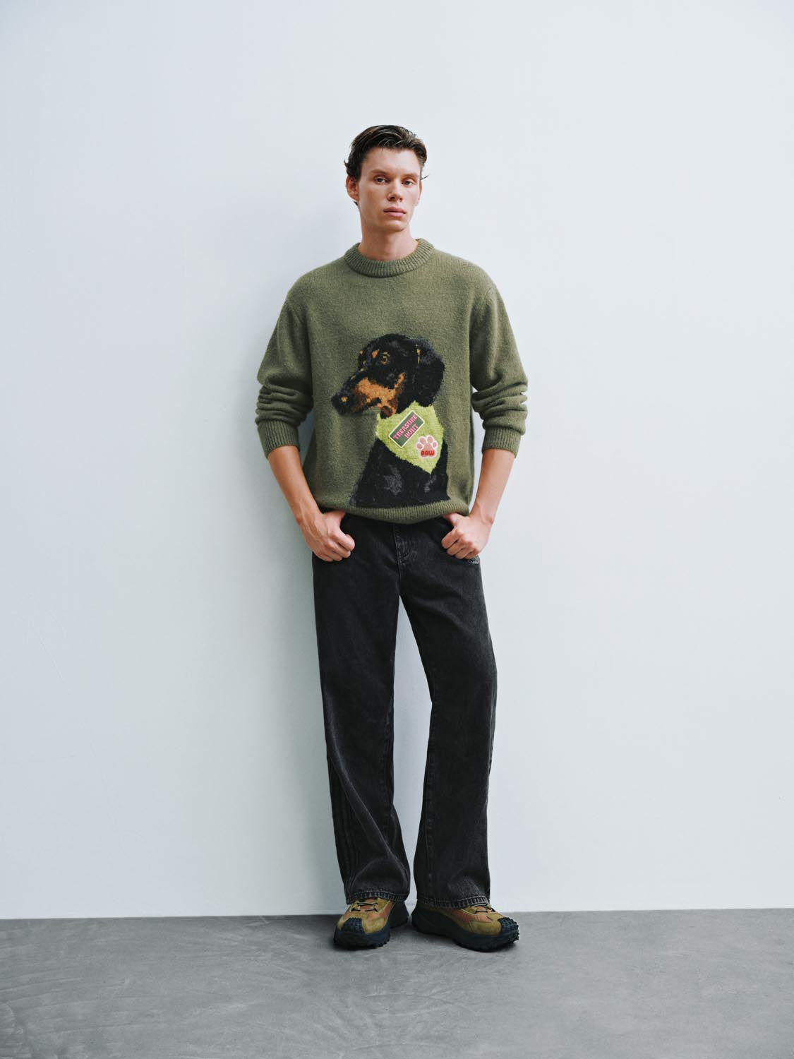 Embroidered Long Sleeve Knitted T-Shirts