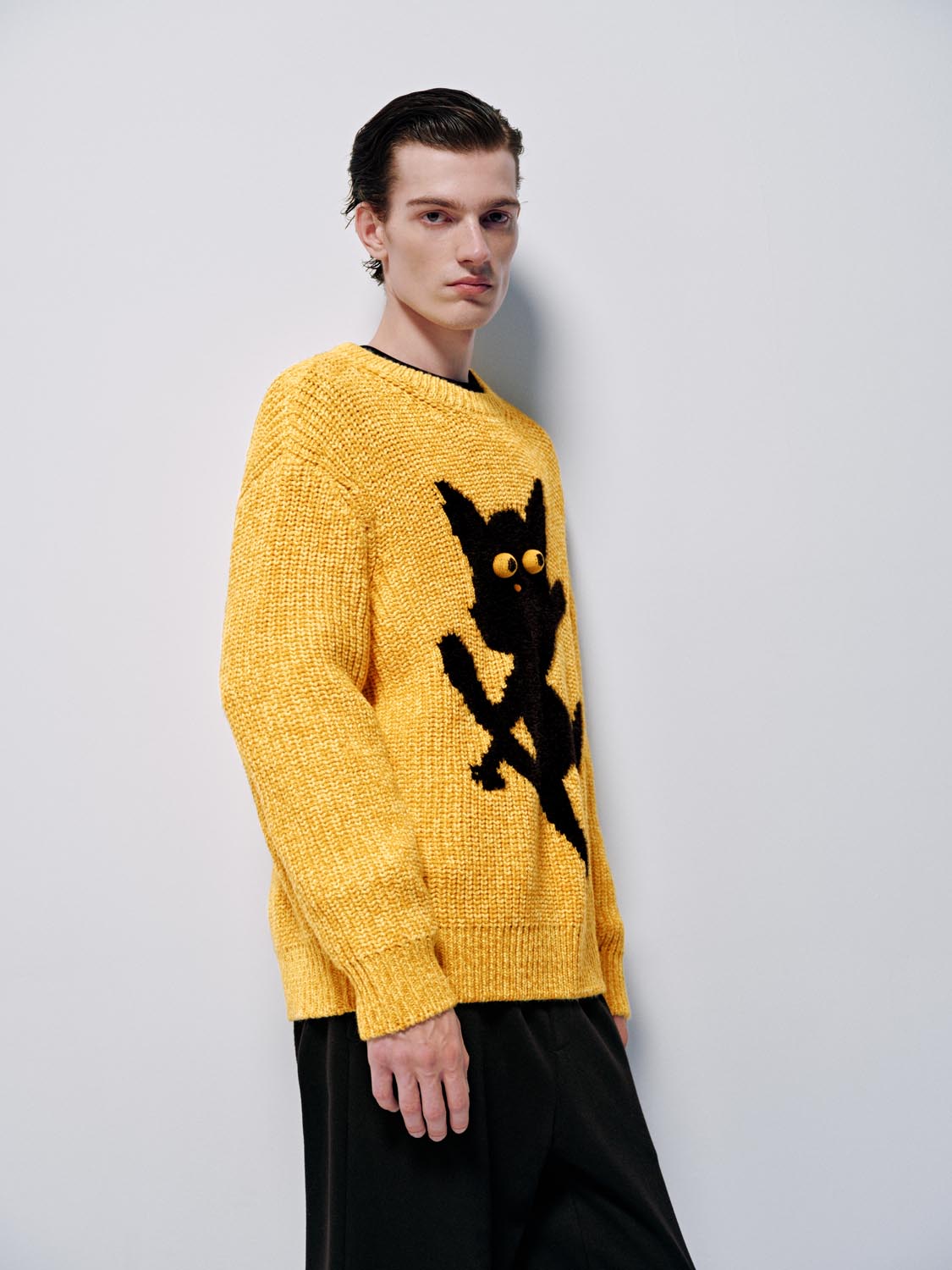 Intarsia Long Sleeve Knitted T-Shirts