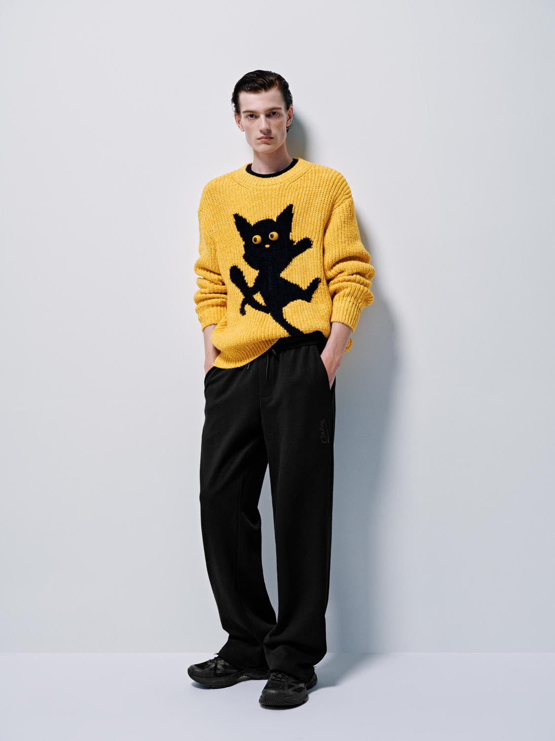 Intarsia Long Sleeve Knitted T-Shirts