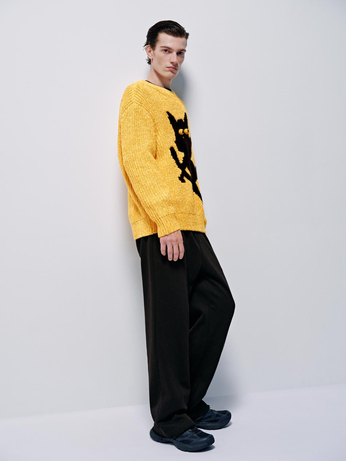 Intarsia Long Sleeve Knitted T-Shirts