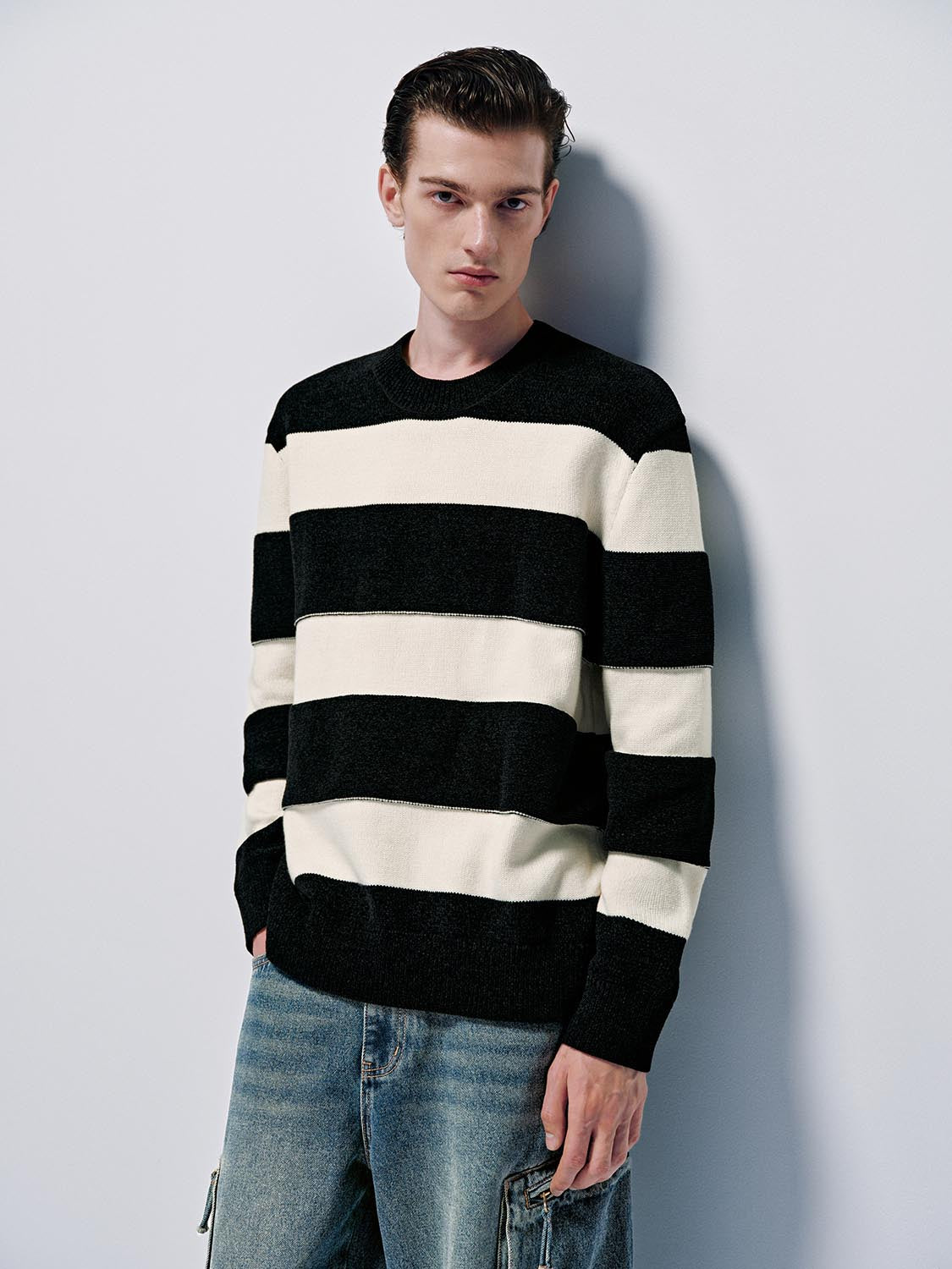 Striped Long Sleeve Knitted T-Shirts