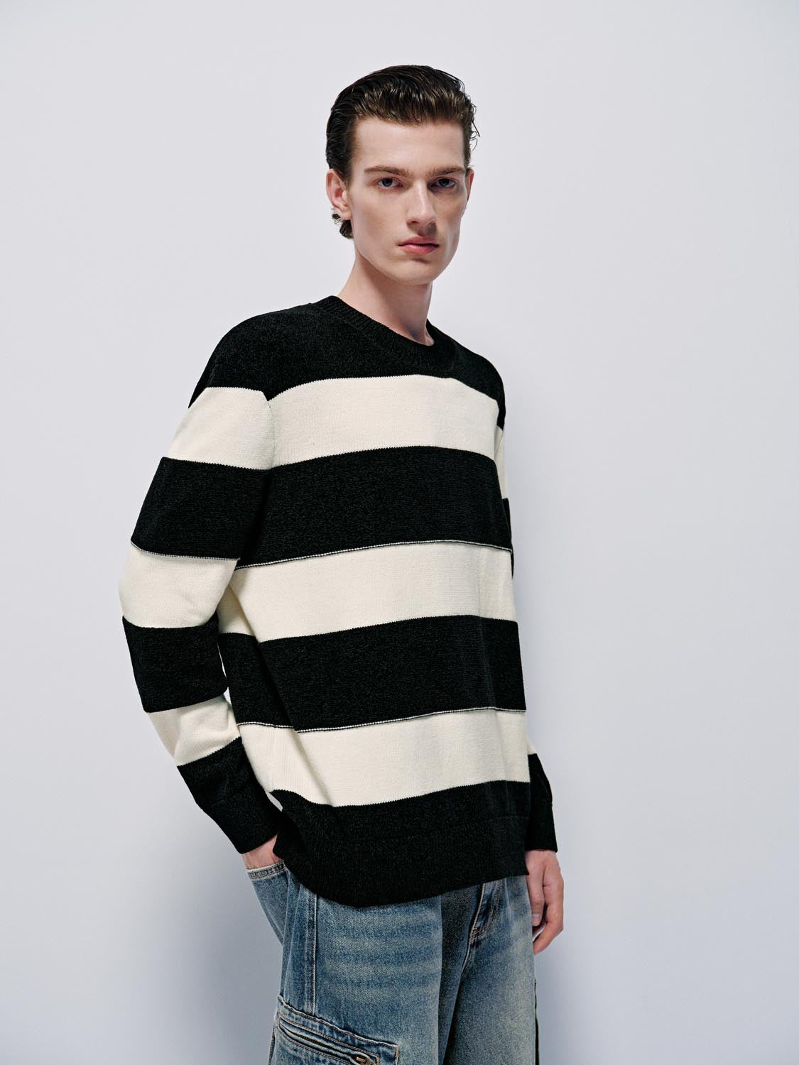 Striped Long Sleeve Knitted T-Shirts