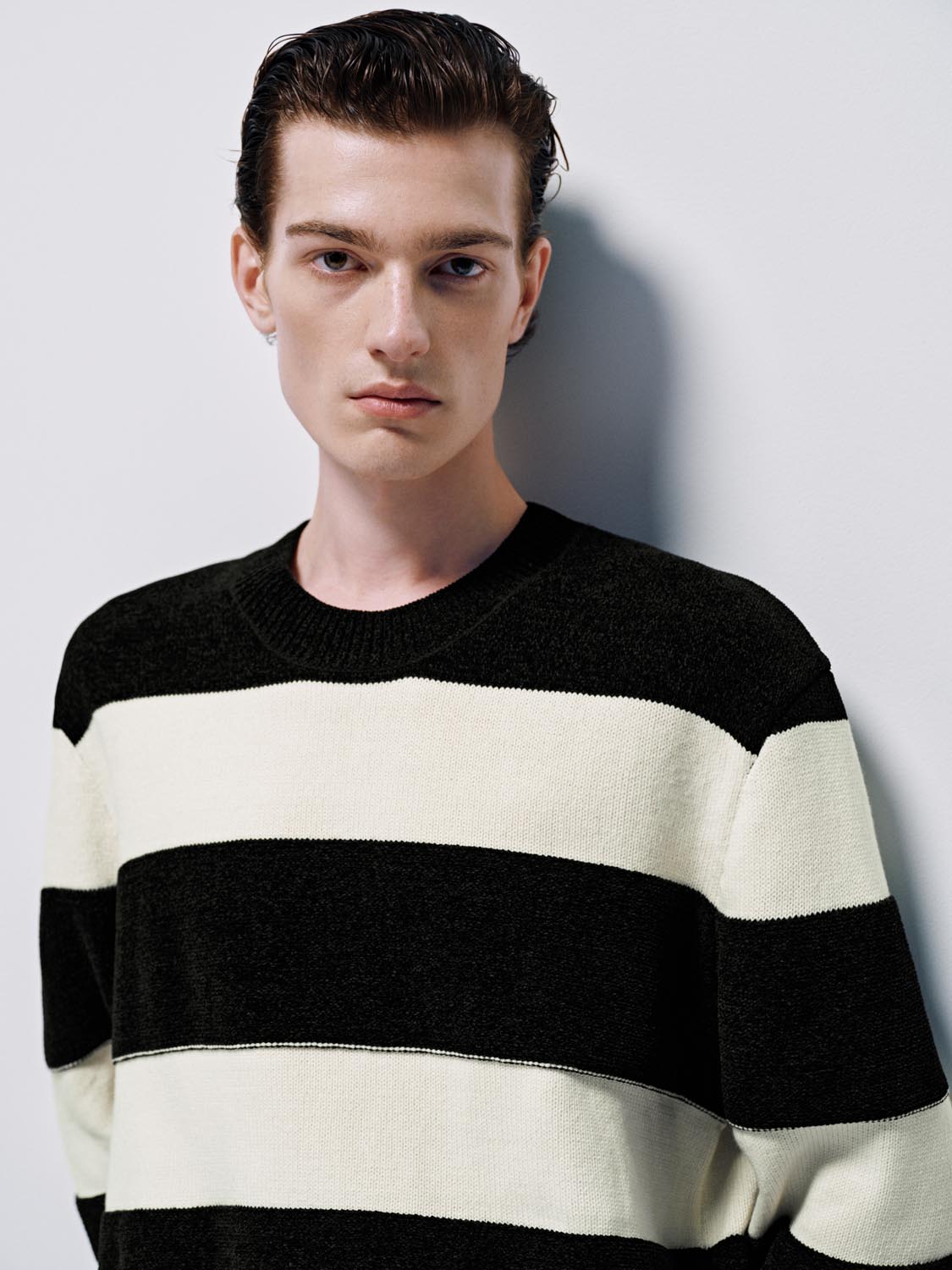 Striped Long Sleeve Knitted T-Shirts