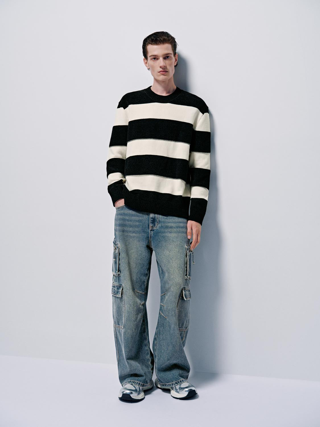 Striped Long Sleeve Knitted T-Shirts