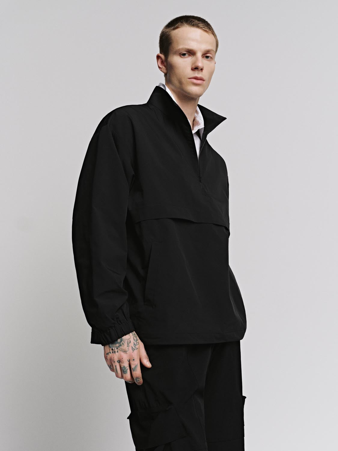 Stand Collar Overhead Shirts