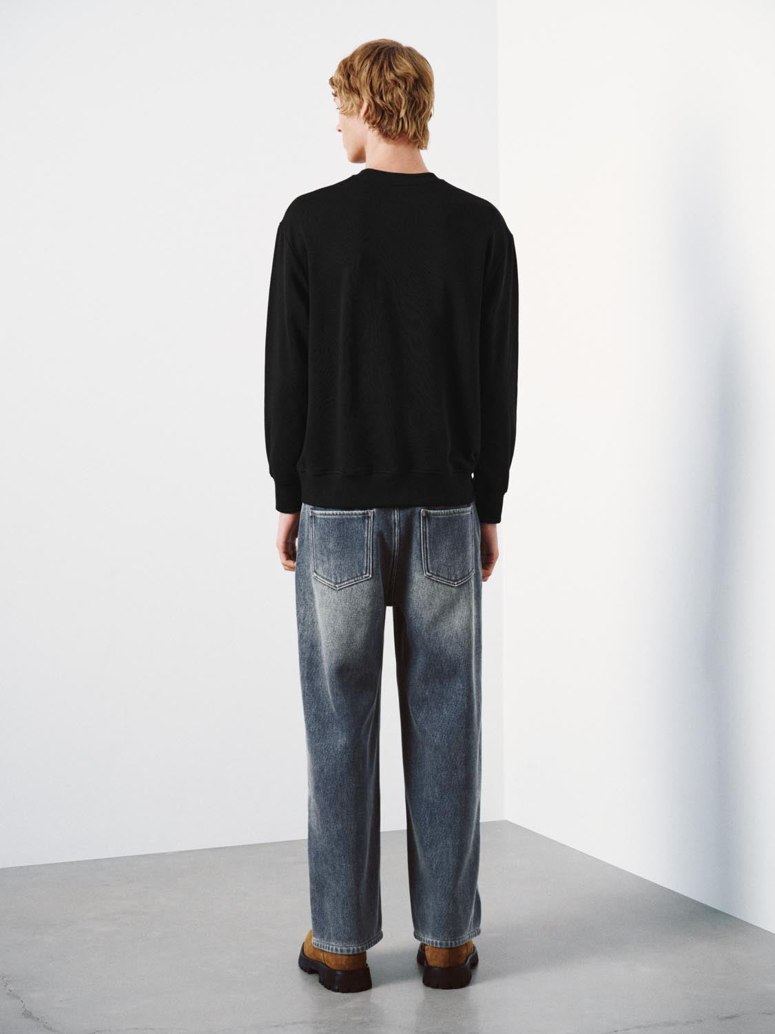 Patch Pocket Crew Neck Sweatshirts