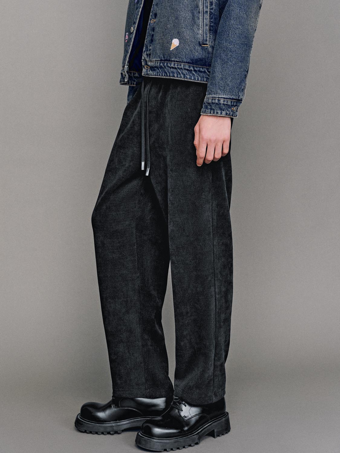 Drawstring Pull On Straight Leg Pants