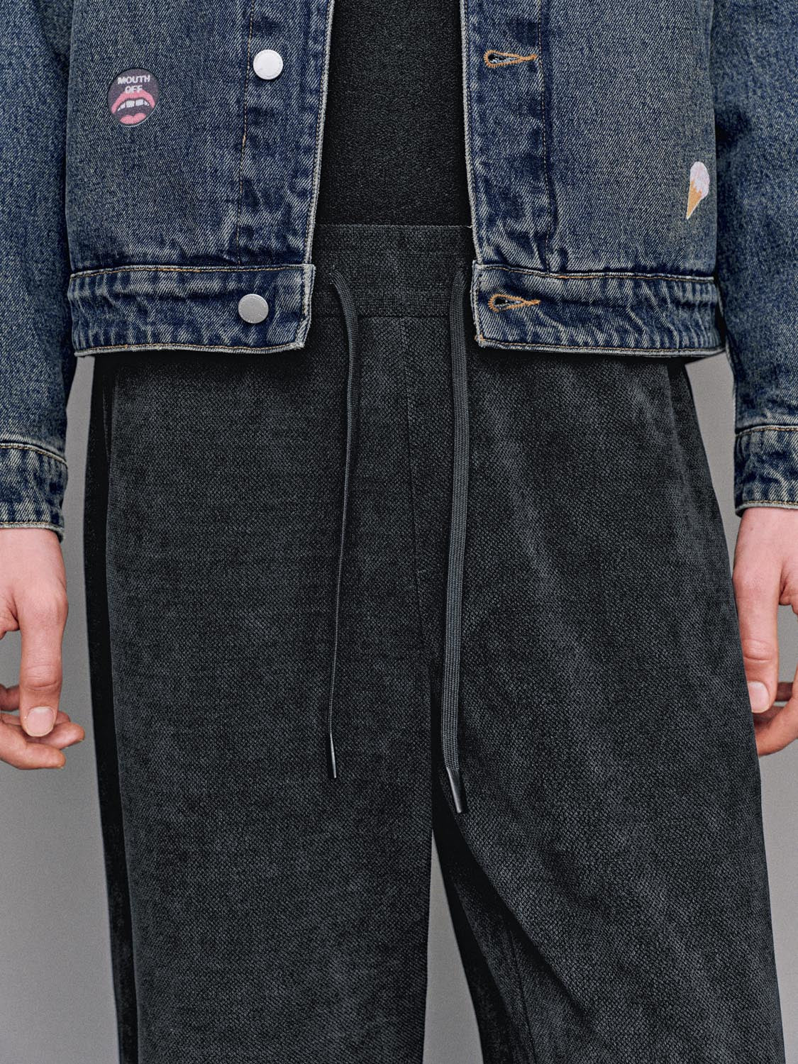 Drawstring Pull On Straight Leg Pants