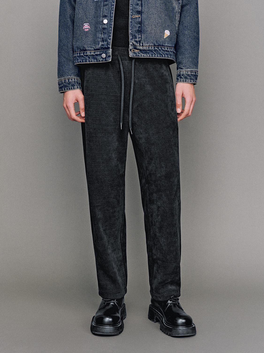 Drawstring Pull On Straight Leg Pants