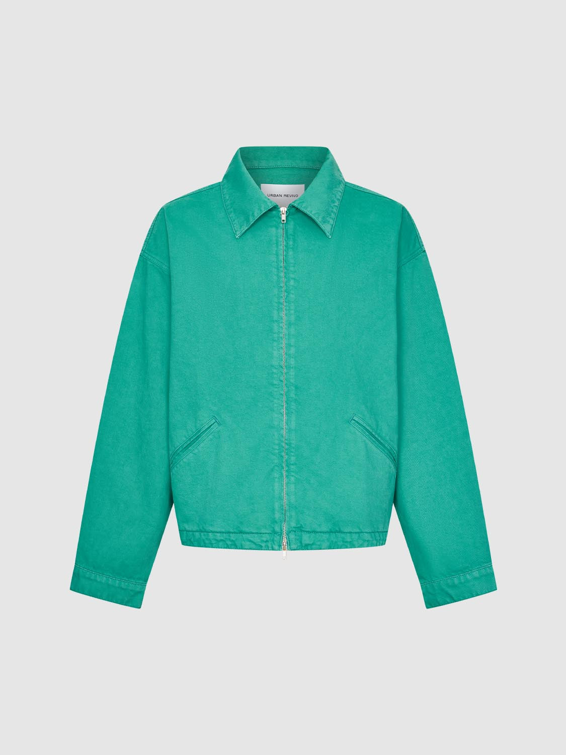 Oversize Zipper Pocket Denim Jackets