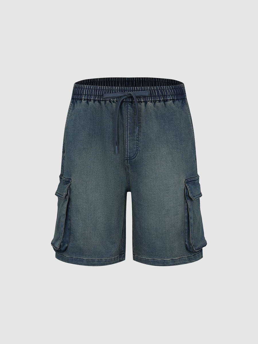 Drawstring Pull On Flap Pocket Denim Shorts – URBAN REVIVO Thailand