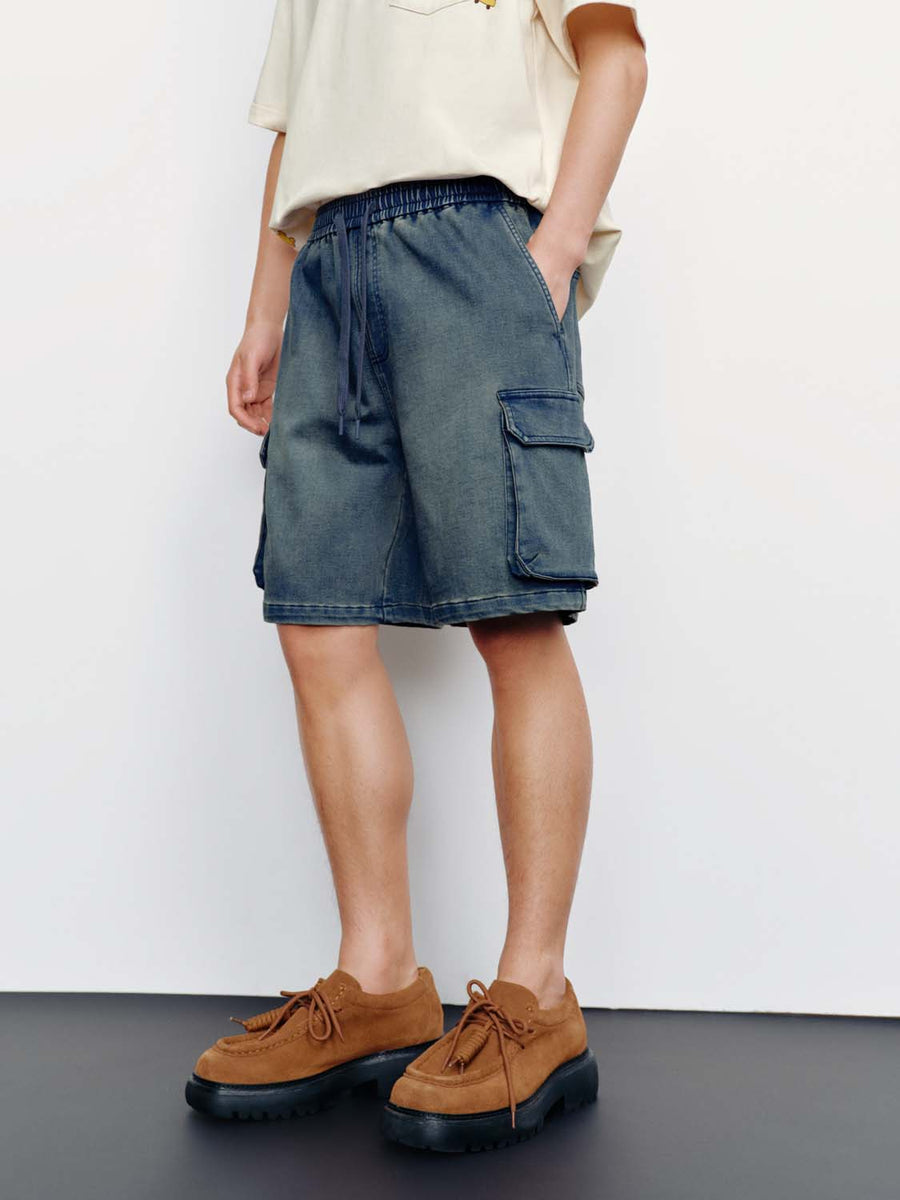Drawstring Pull On Flap Pocket Denim Shorts – URBAN REVIVO Thailand