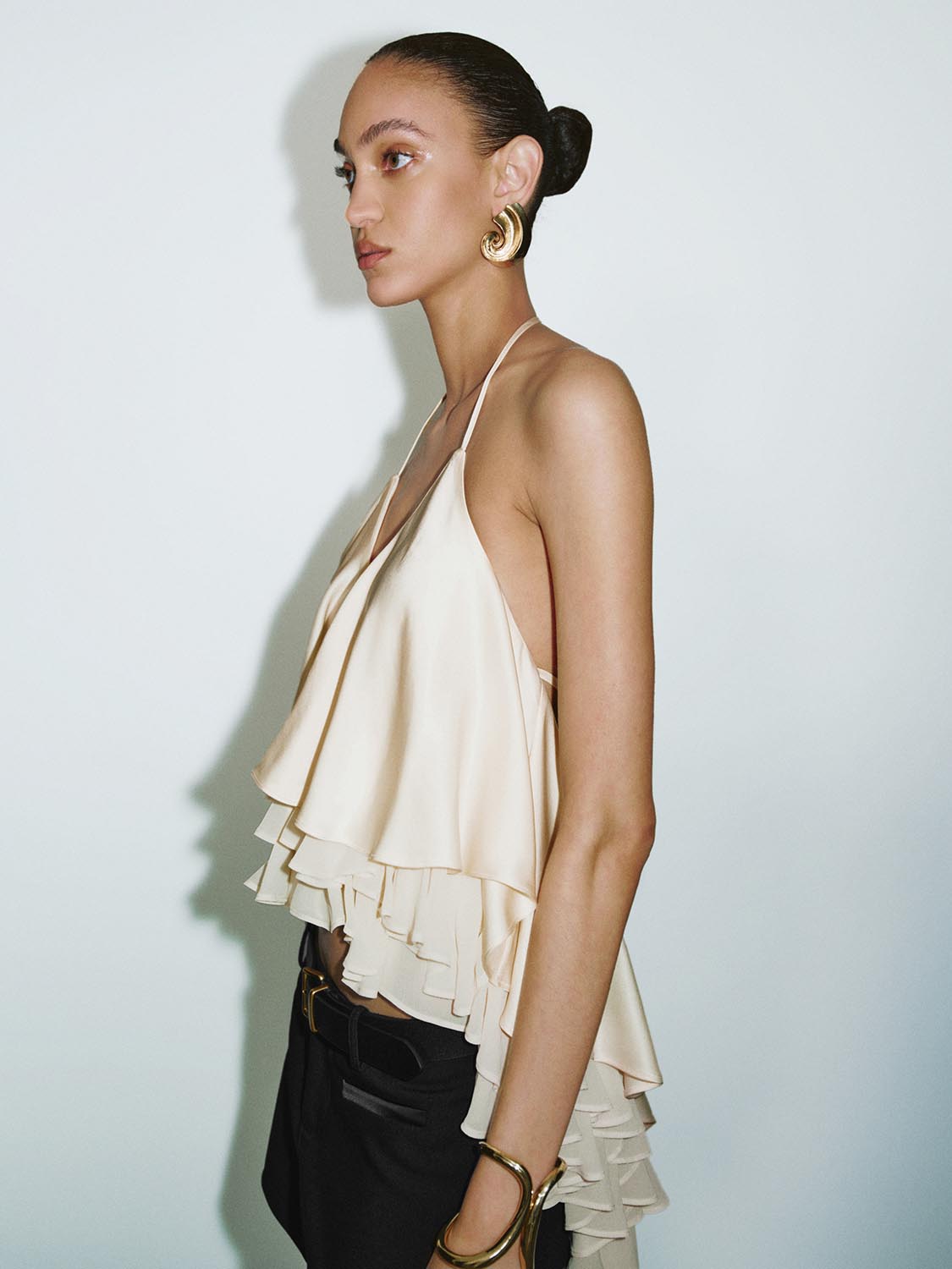 Ruffle Hem Cami Tops
