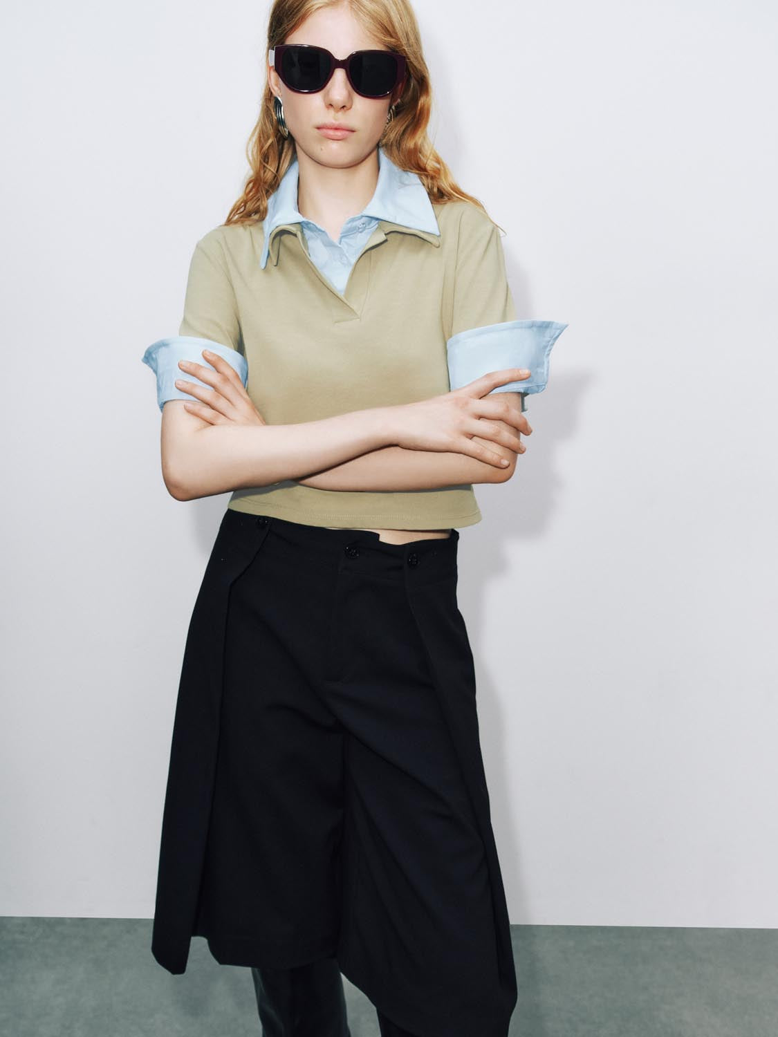 2 In 1 Cropped T-Shirts