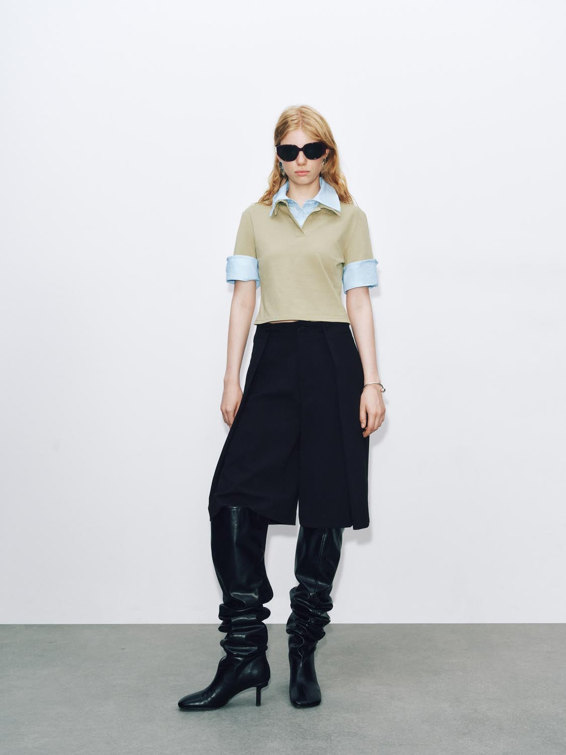 2 In 1 Cropped T-Shirts