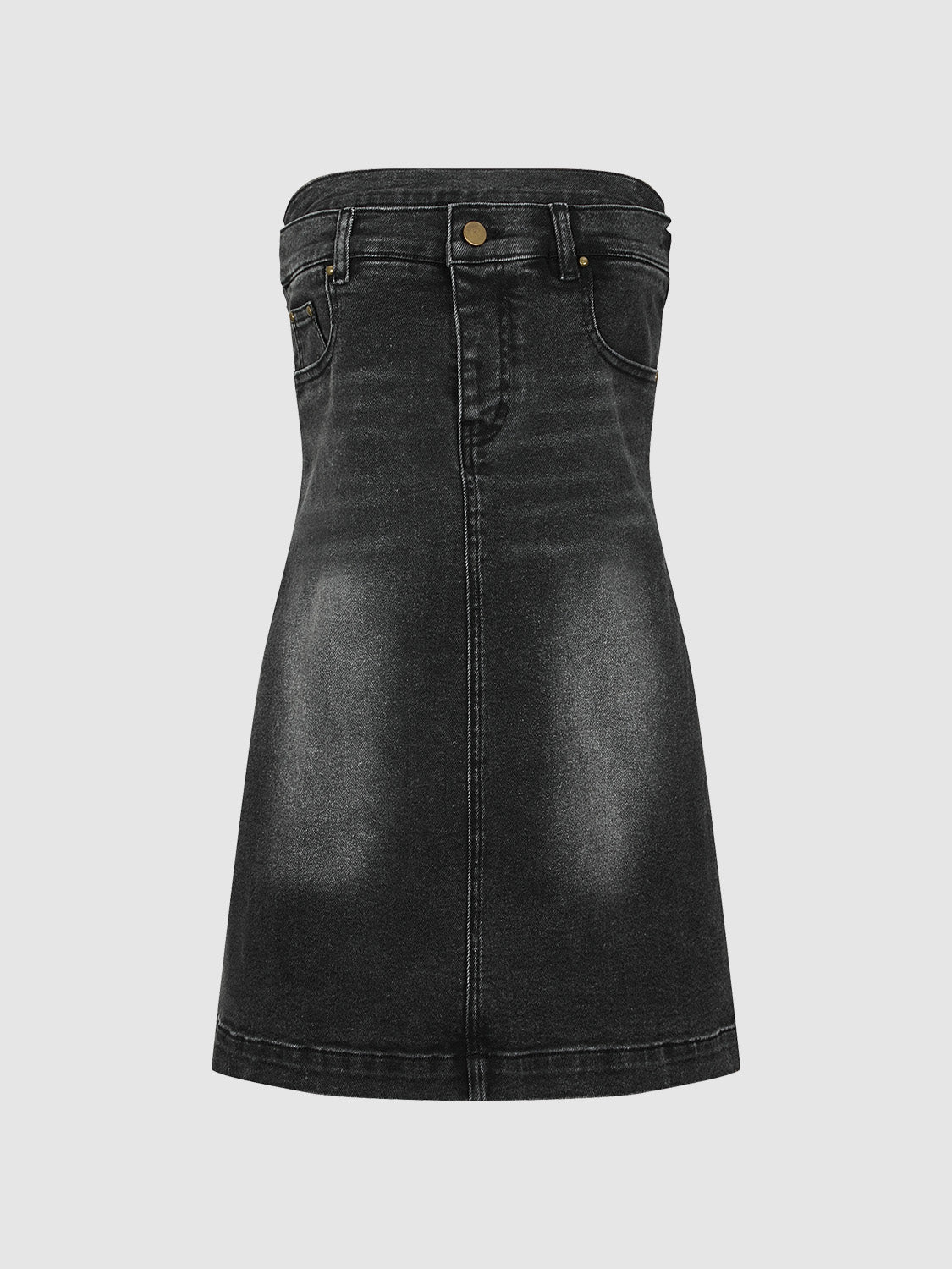 Skater Denim Tube Dress