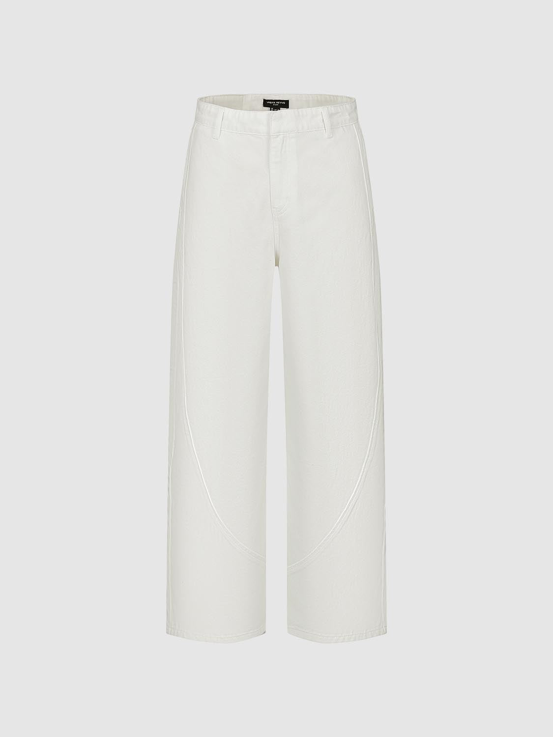 Seamed Barrel Jeans