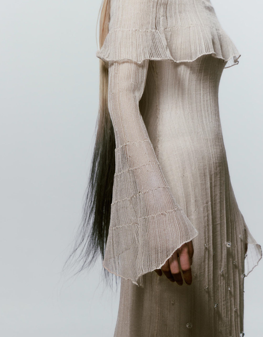 Off-Shoulder Maxi Knitted Dress
