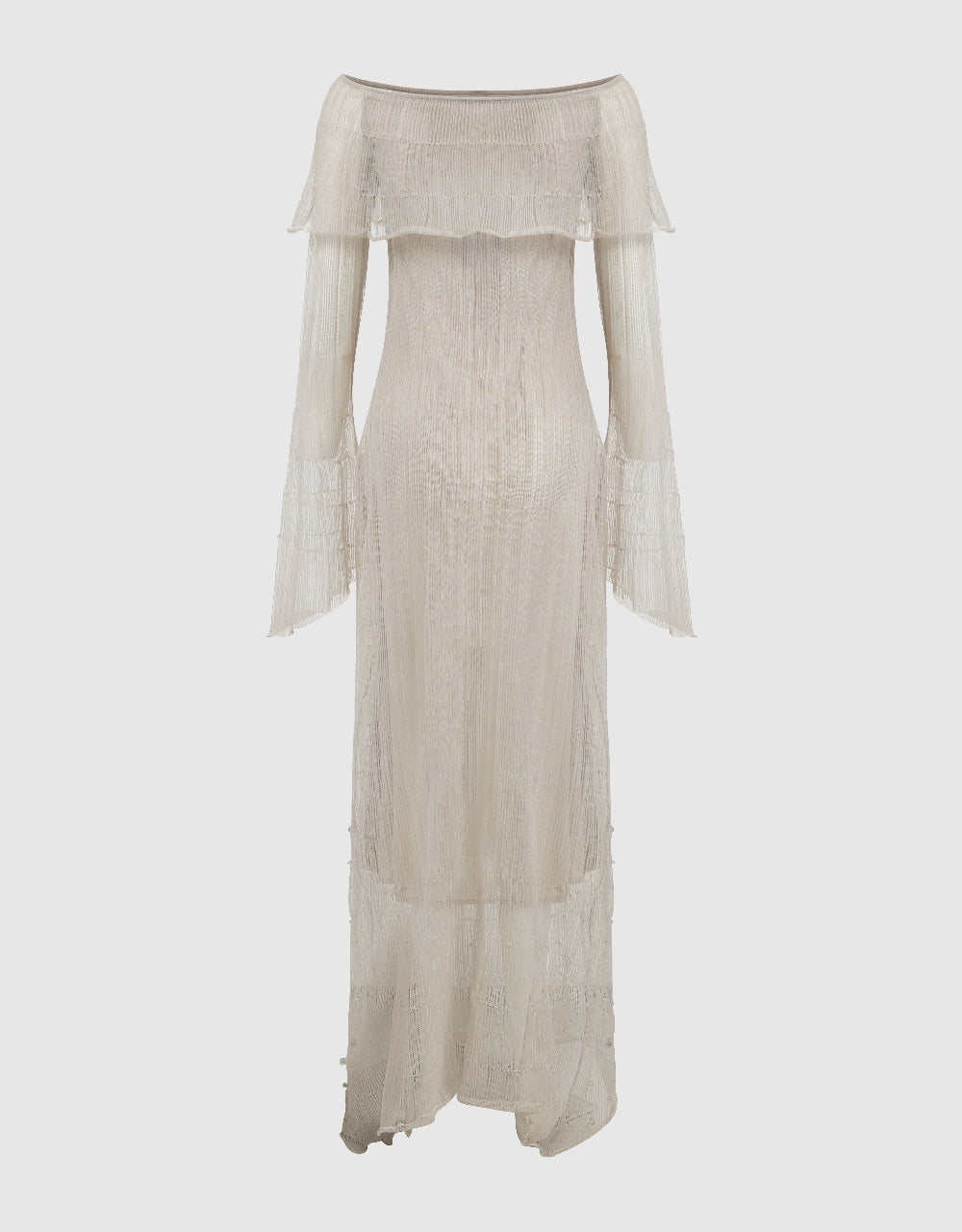 Off-Shoulder Maxi Knitted Dress