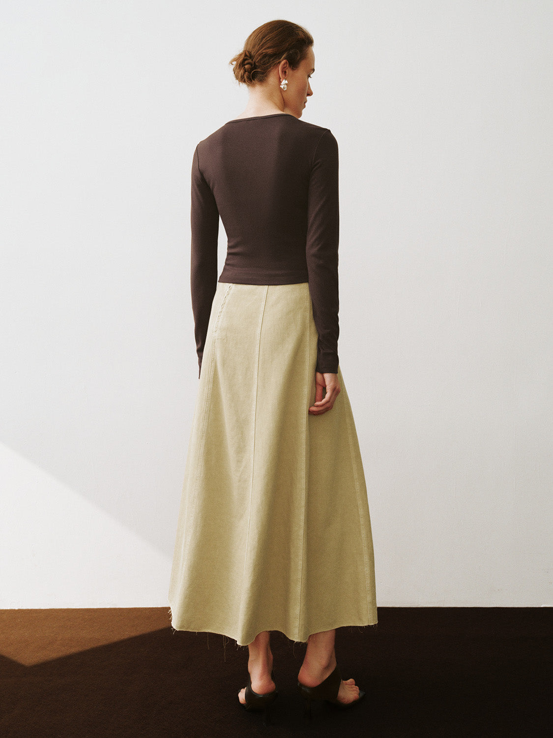Notch Neck Skinny T-Shirt