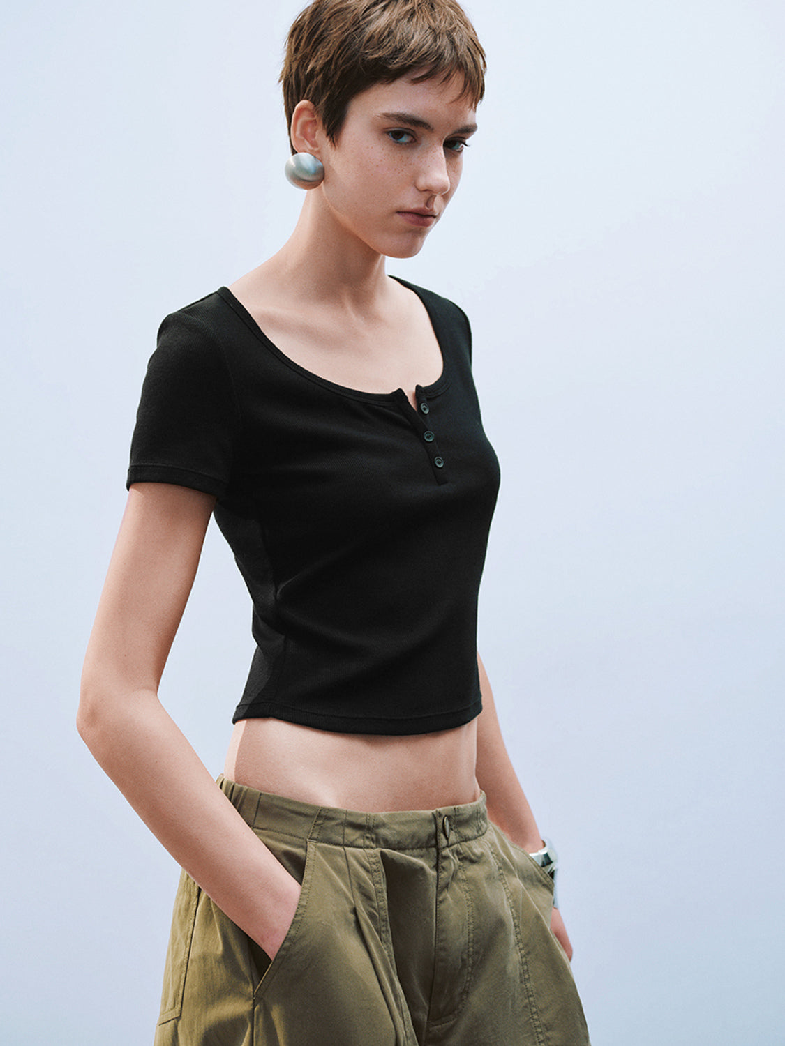U-Neck Skinny T-Shirts