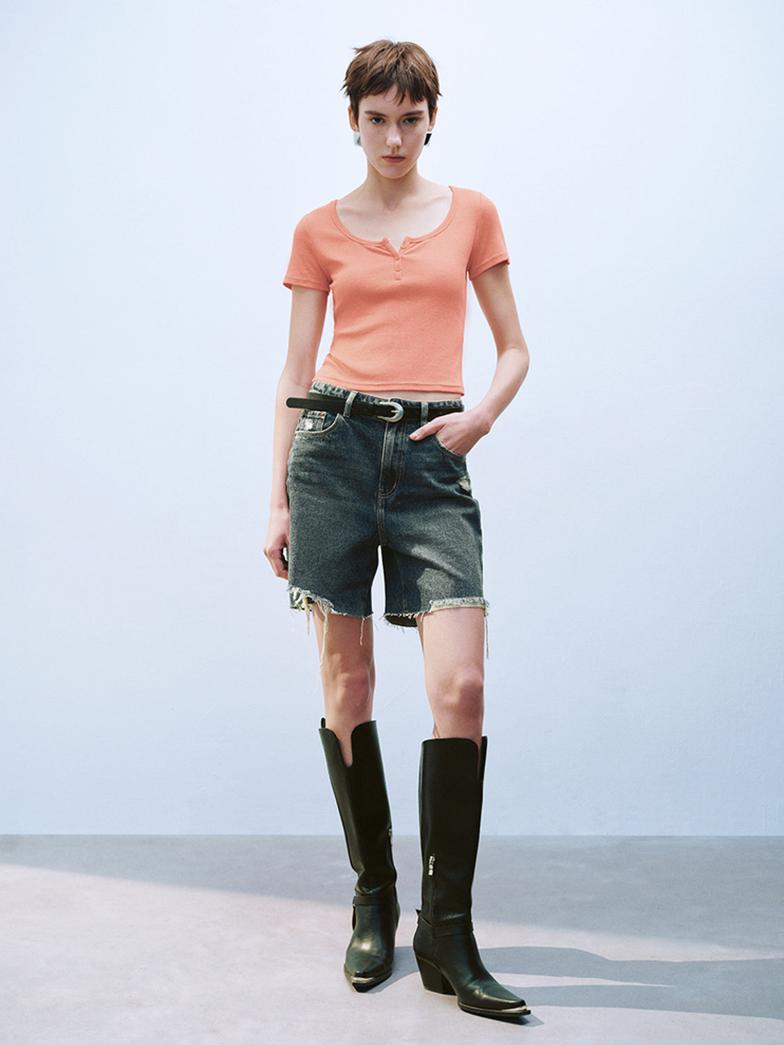 U-Neck Skinny T-Shirts