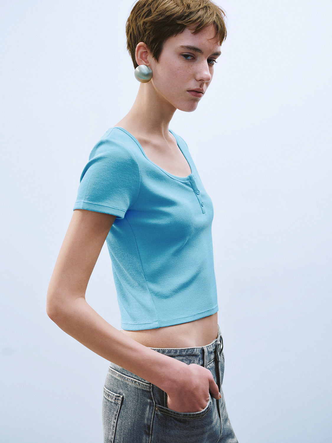 U-Neck Skinny T-Shirts