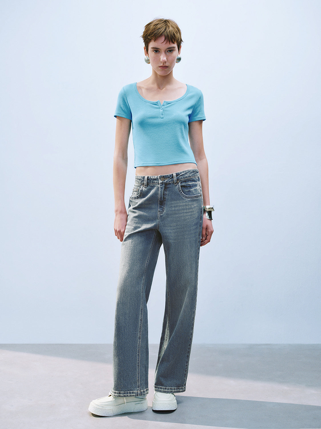 U-Neck Skinny T-Shirts