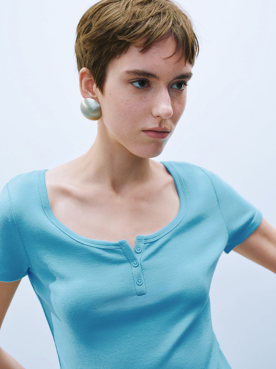 U-Neck Skinny T-Shirts