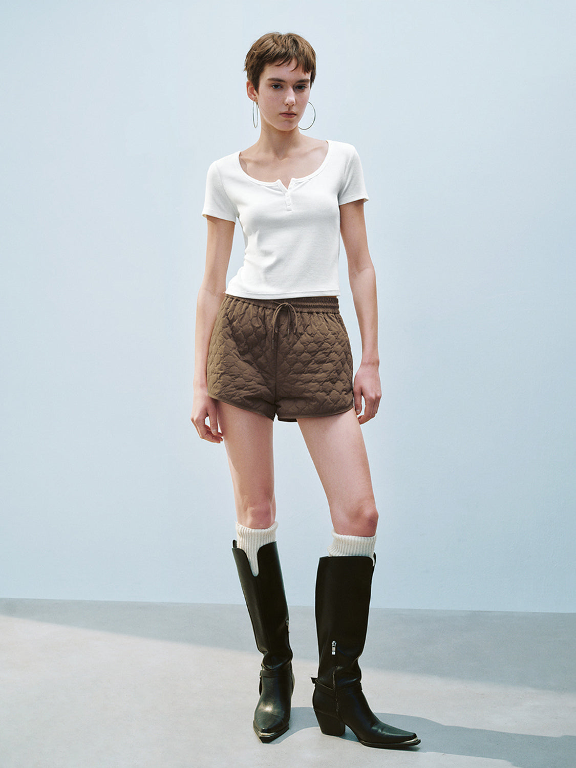 U-Neck Skinny T-Shirts