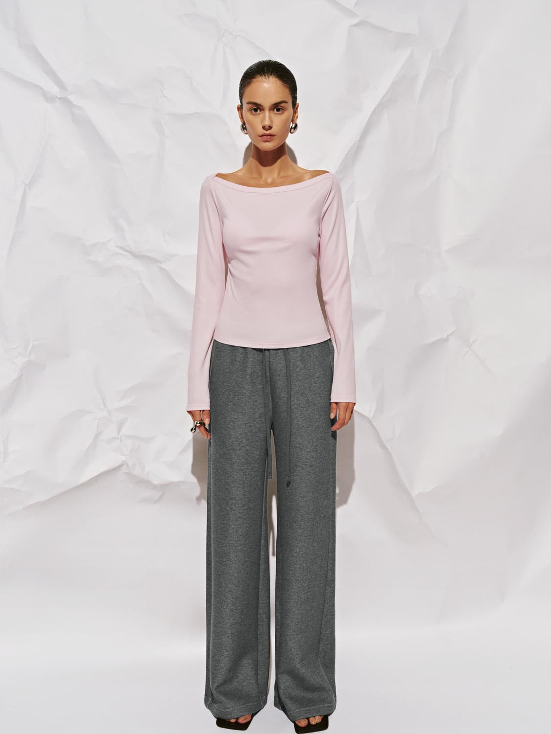Off-the-Shoulder Long Sleeve T-Shirts