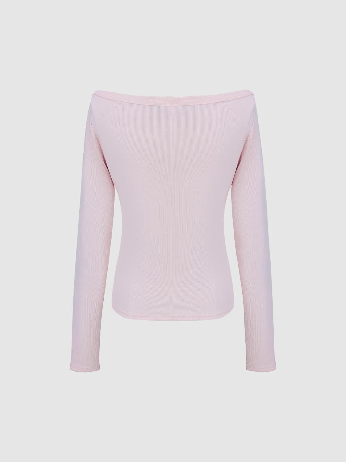 Off-the-Shoulder Long Sleeve T-Shirts