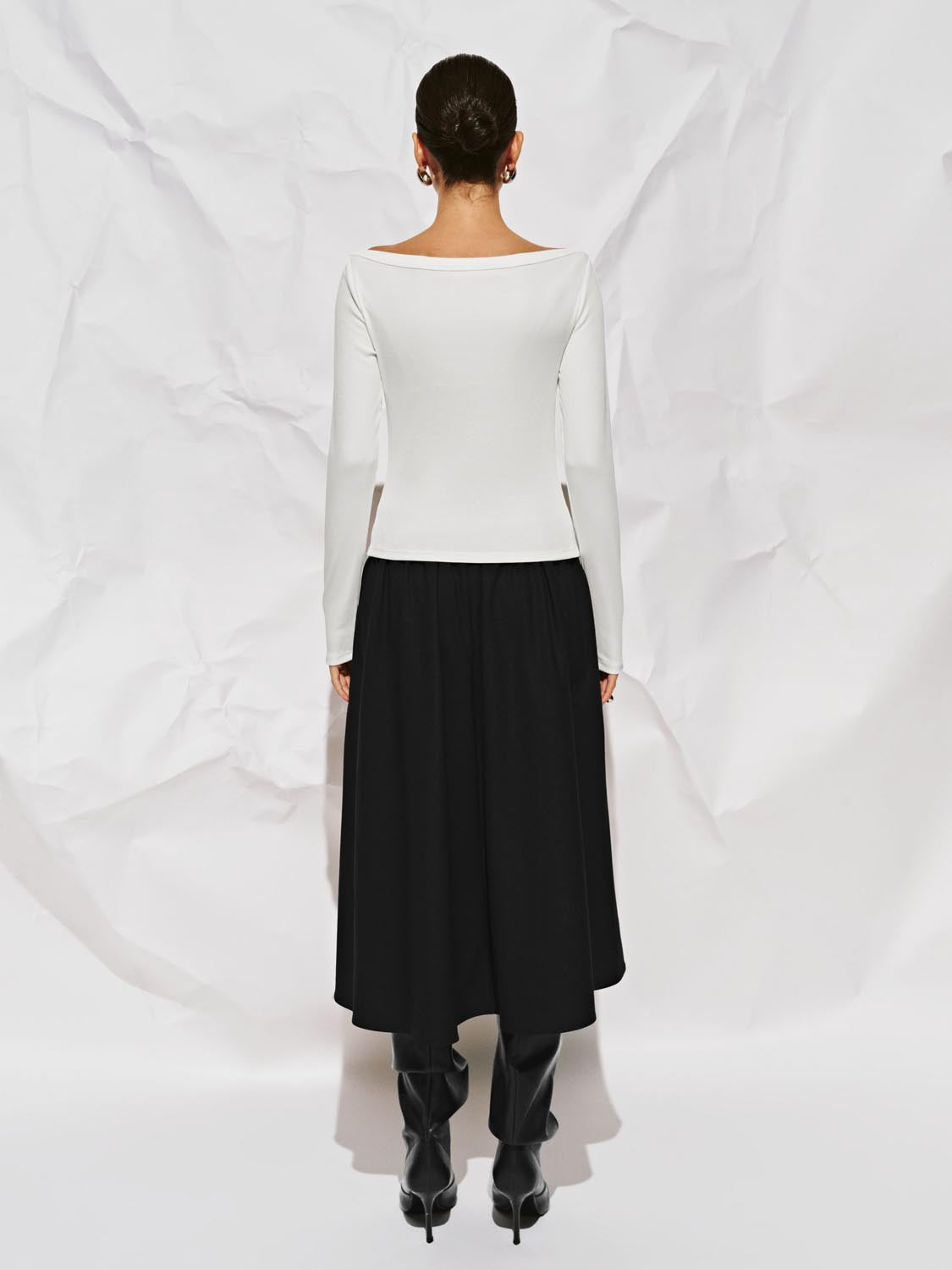 Off-the-Shoulder Long Sleeve T-Shirts