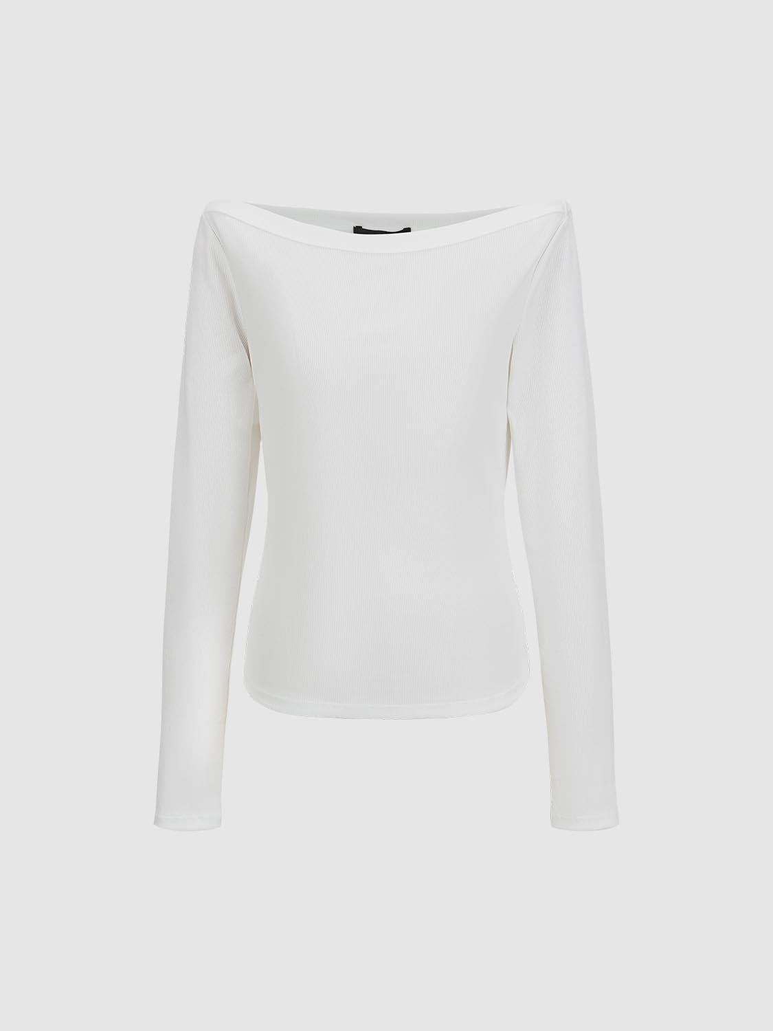 Off-the-Shoulder Long Sleeve T-Shirts
