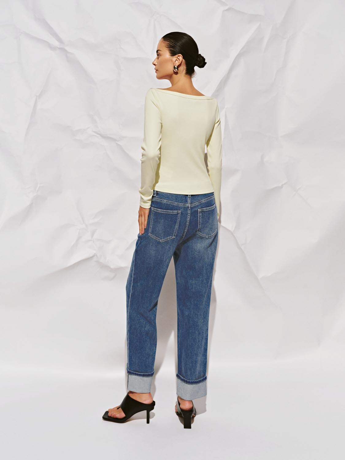 Off-the-Shoulder Long Sleeve T-Shirts