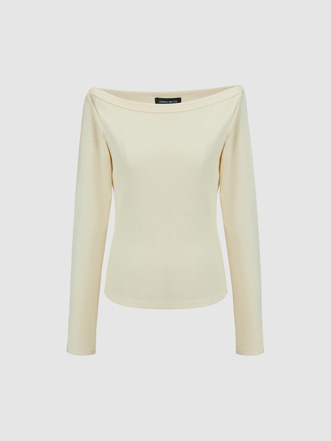 Off-the-Shoulder Long Sleeve T-Shirts