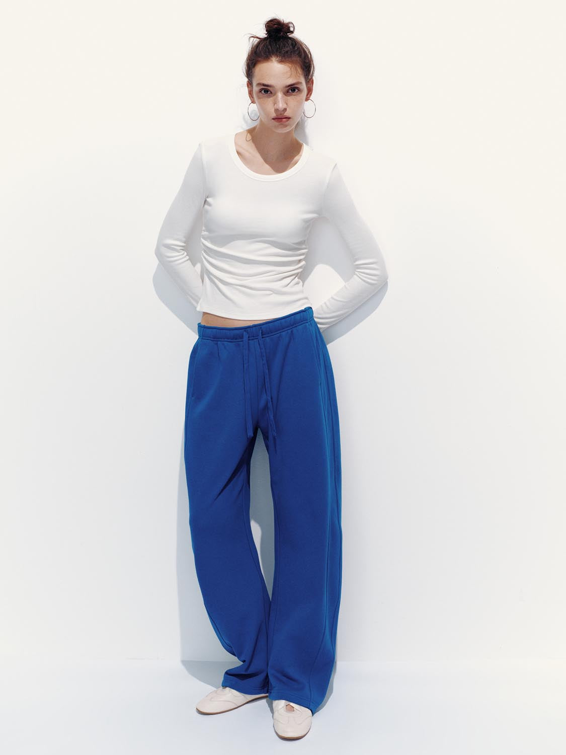 Ruched Long Sleeve T-Shirts