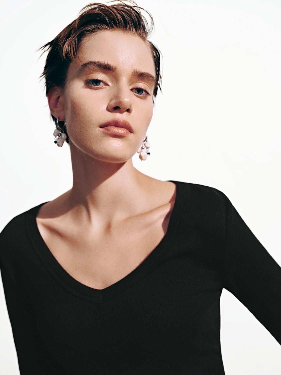 Cinch Waist Long Sleeve T-Shirts