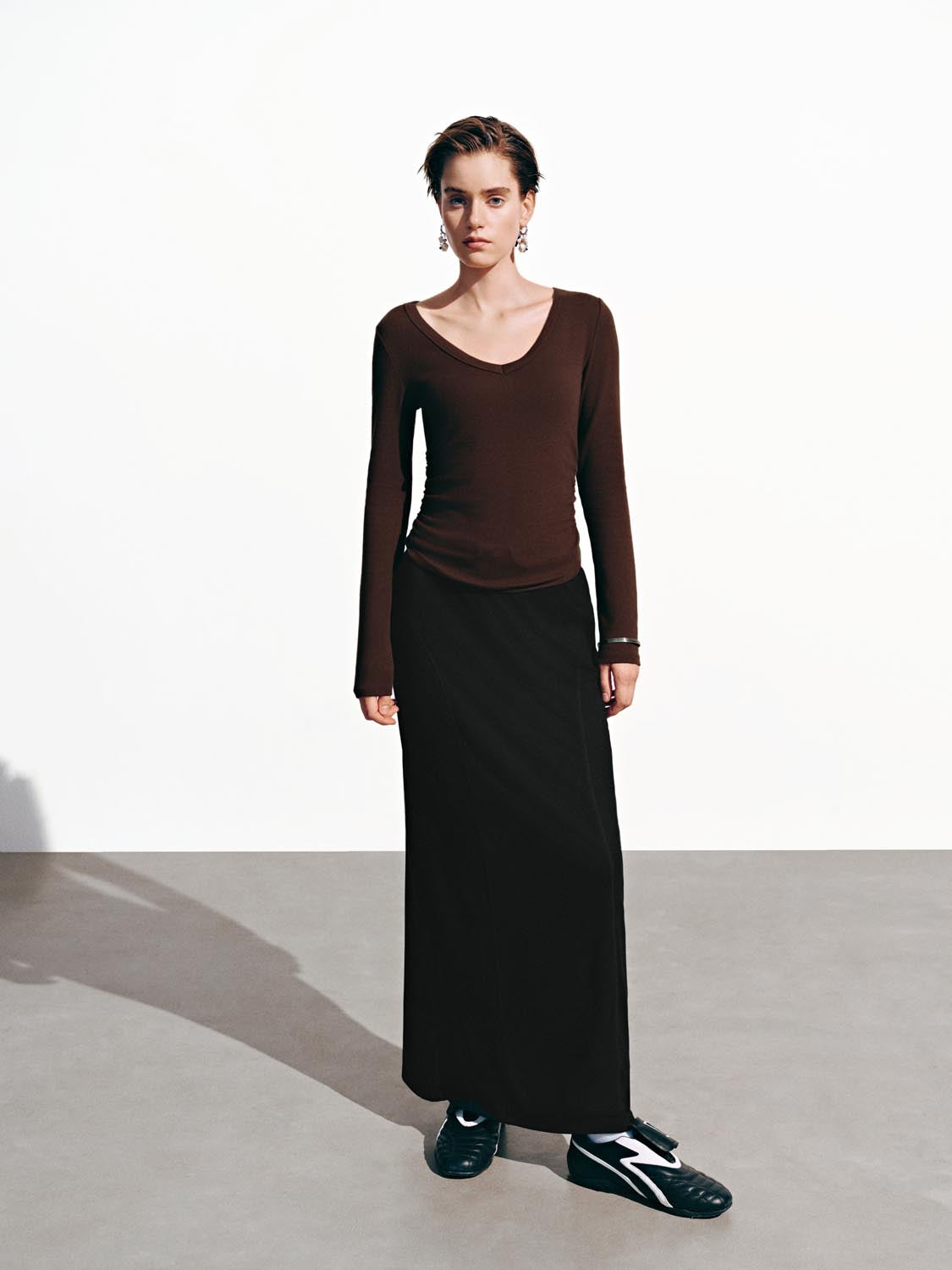 Cinch Waist Long Sleeve T-Shirts