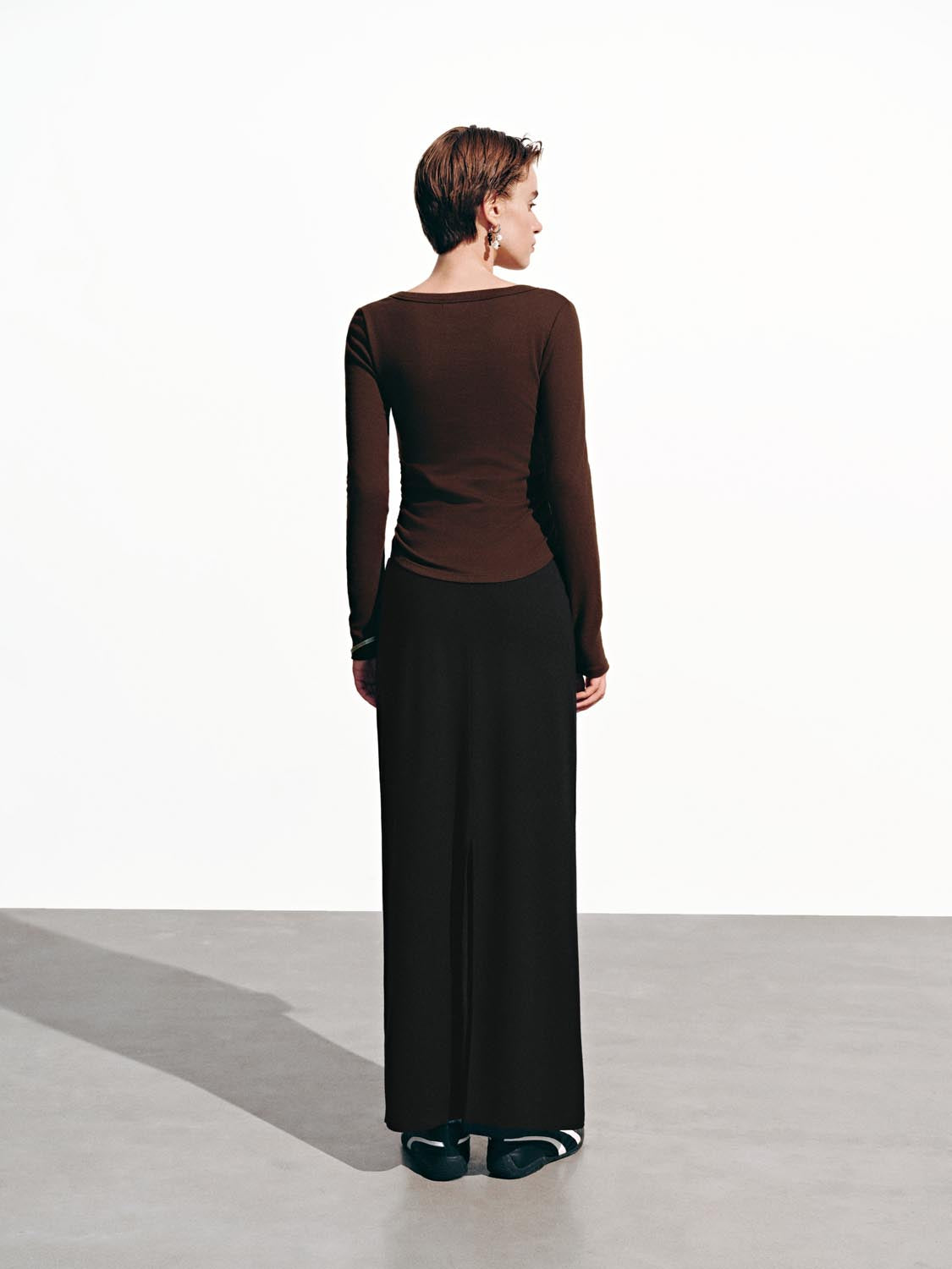 Cinch Waist Long Sleeve T-Shirts