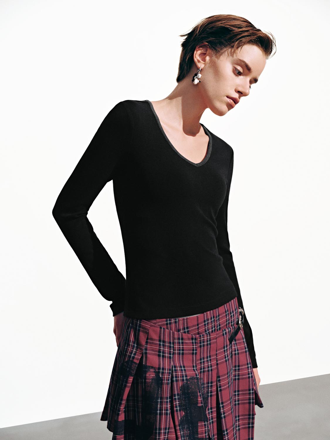 Contrast Long Sleeve T-Shirts