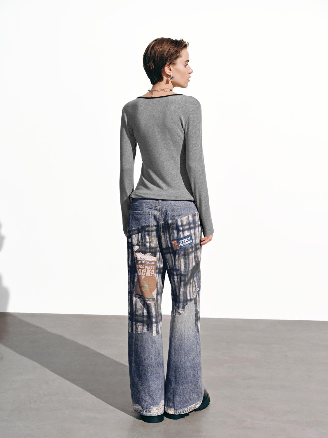 Contrast Long Sleeve T-Shirts