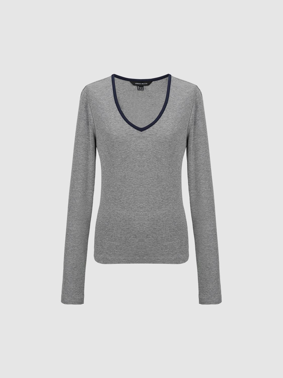 Contrast Long Sleeve T-Shirts