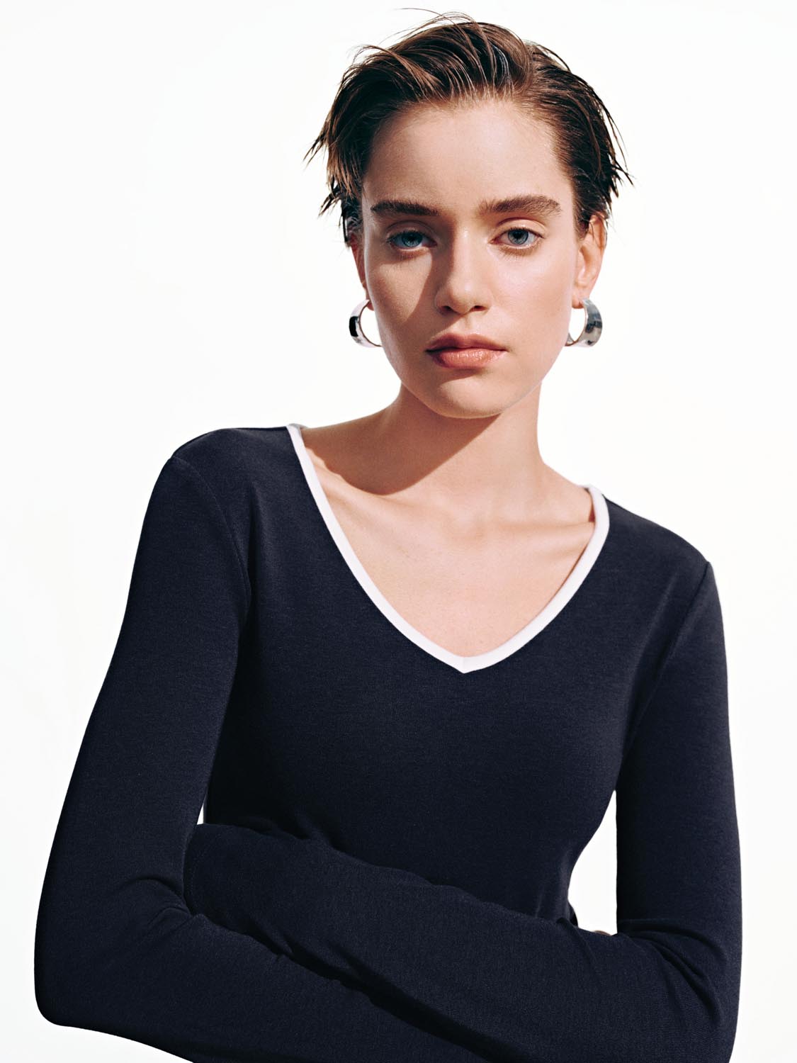 Contrast Long Sleeve T-Shirts