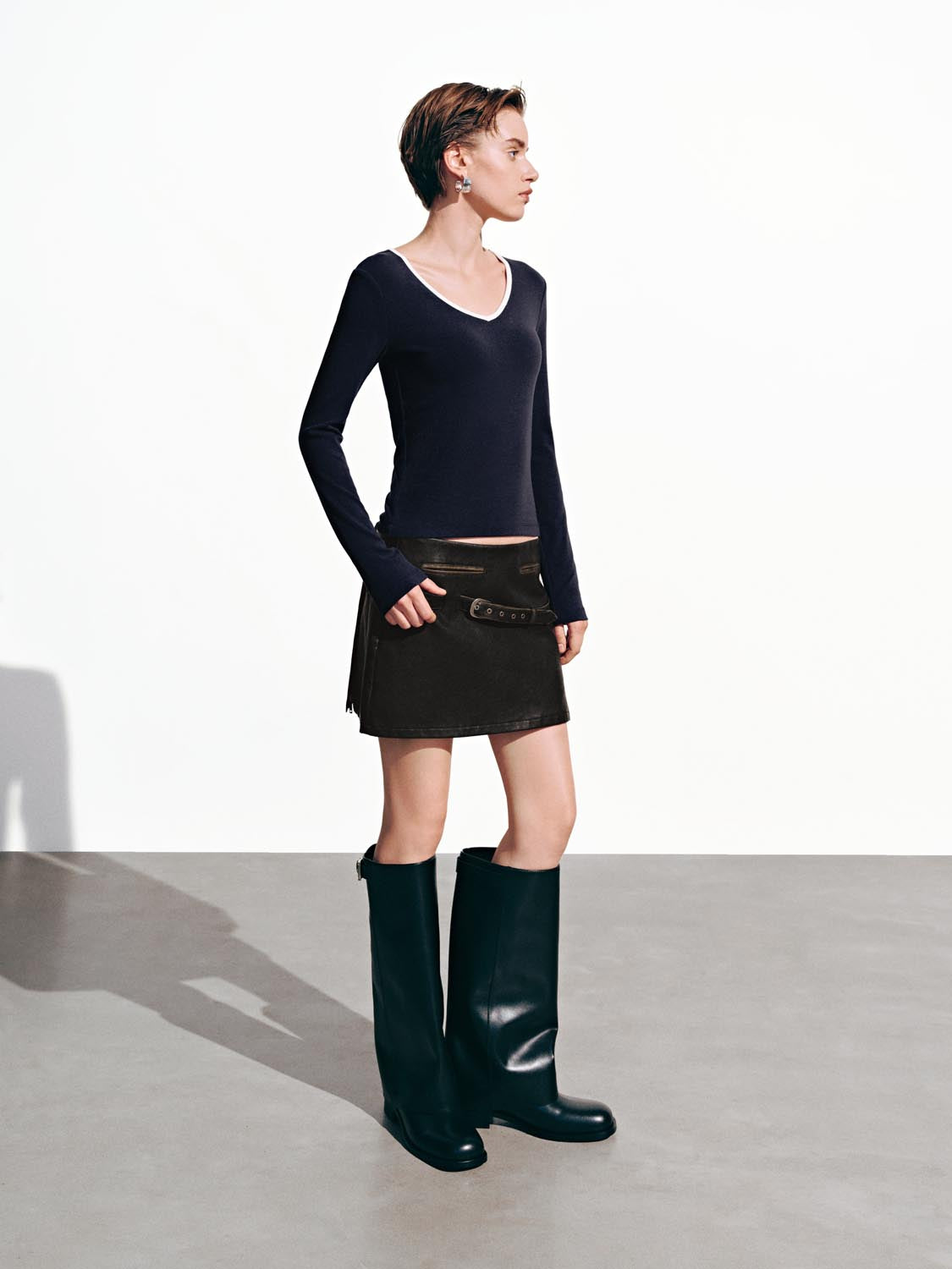 Contrast Long Sleeve T-Shirts