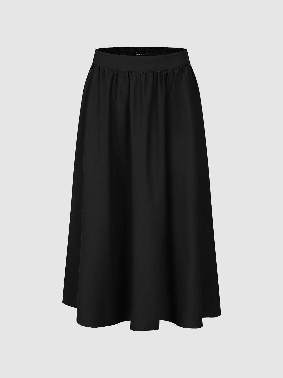 Crinckle Circle A-Line Midi Skirts