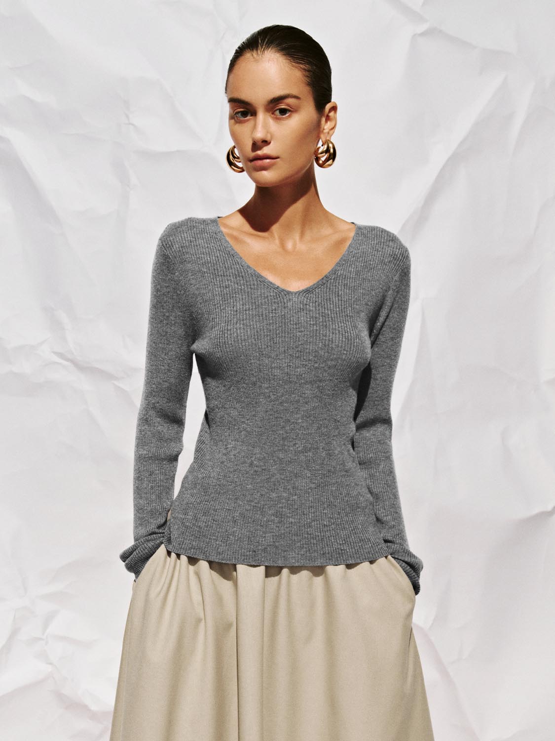 Long Sleeve Knitted T-Shirts