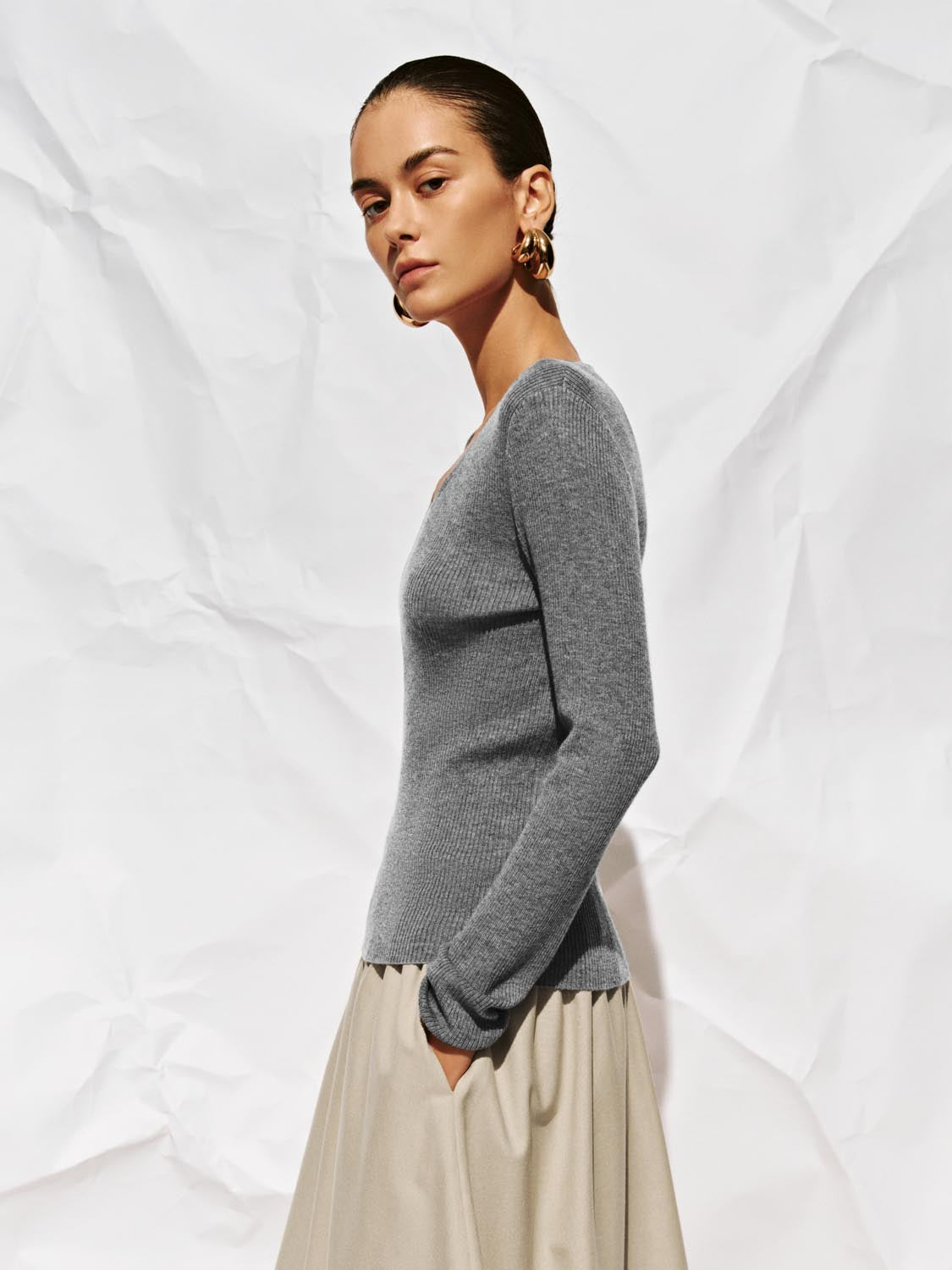 Long Sleeve Knitted T-Shirts