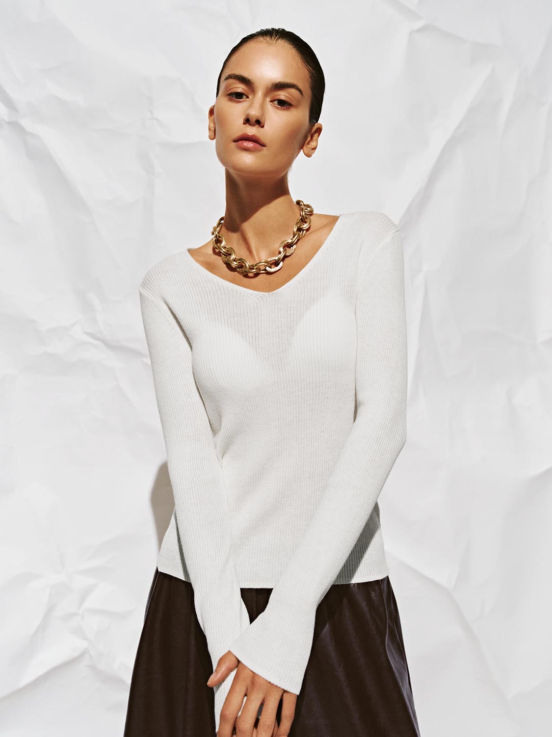 Long Sleeve Knitted T-Shirts